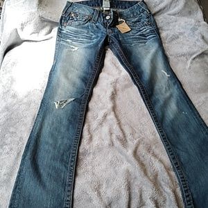 NWT True Religion Men's Straight Jeans Billy T